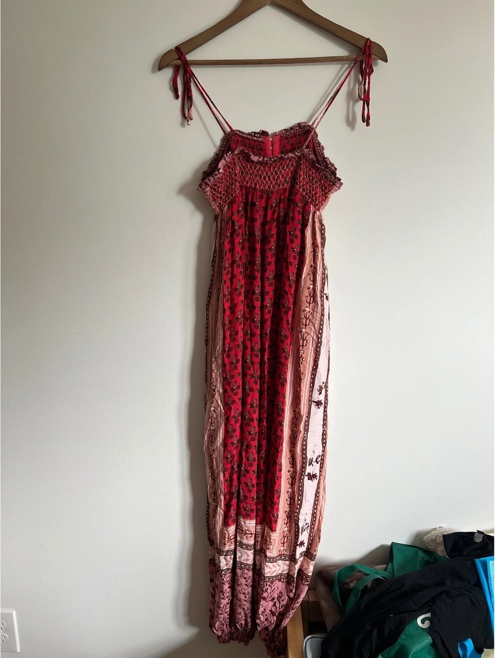 Intimately Free People Red Combo Rule The World Jumpsuit XS